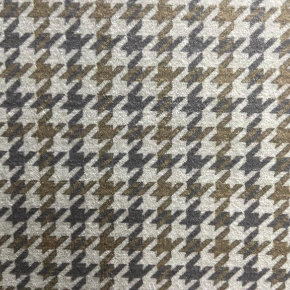 Decora Furnishings Houndstooth Design Velvet Finish Digitally Printed Soft and Rich Furnishing Fabric for Sofa, Cushions, Dinning Chair, Craft - Width 54 inches - Fabric by The Yard