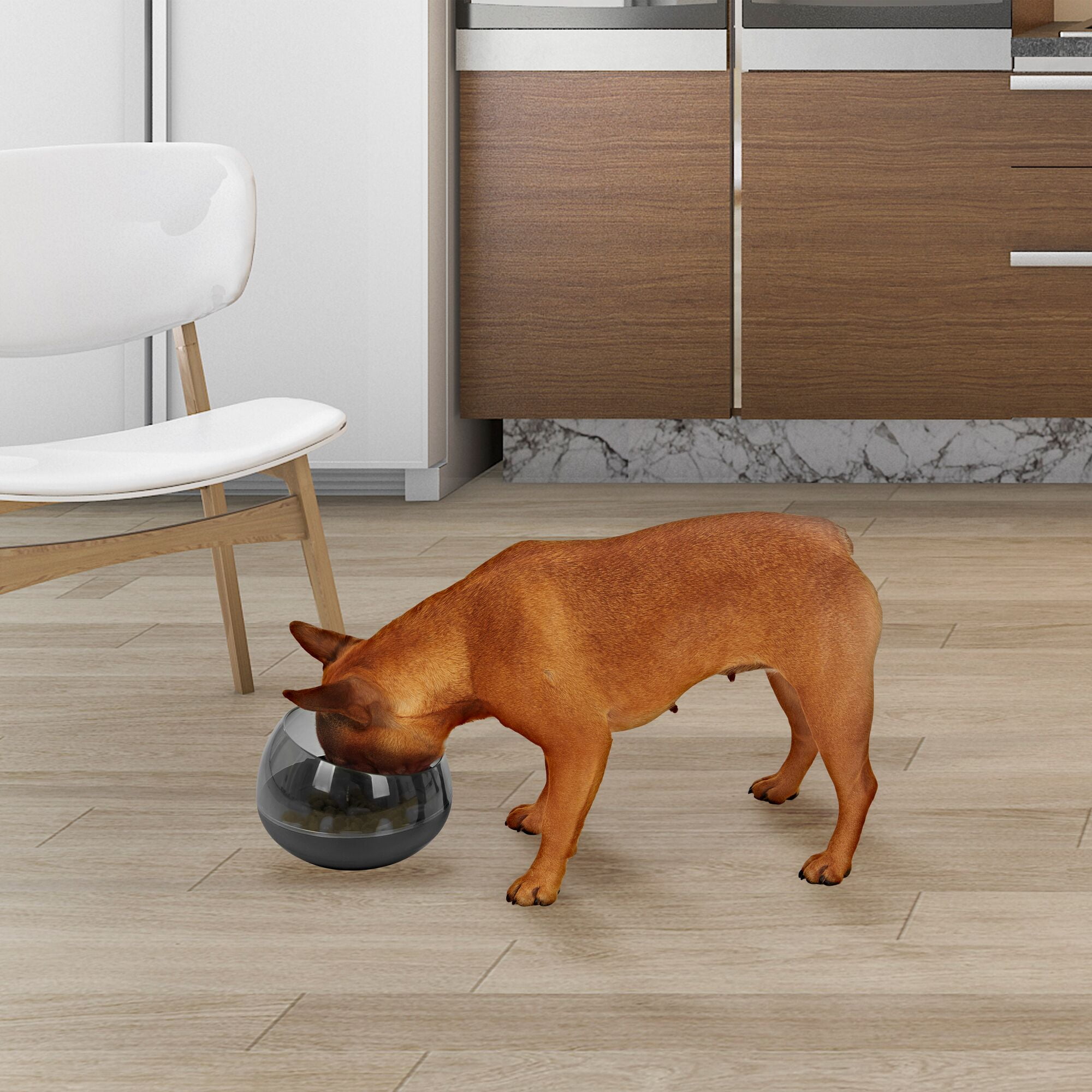 BLACK+DECKER Slow Feeder Rocking Dog&nbsp;Bowl, One Size, Black (1016BOSBL)