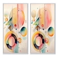thumbnail image 2 of Designart "Minimalist Multi-Shape Art in Pastel II" Abstract Minimalism Framed Wall Art Set Of 2 - Pink Geometric Framed Canvas Set For Living Room Decor, 2 of 6