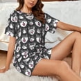 thumbnail image 4 of Wukai Husky Women's Pajama Set,Short-Sleeve Top and Shorts with Elastic Waistband and Pockets for Loungewear, Yoga, and Casual Wear-XX-Large, 4 of 8