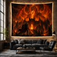 thumbnail image 6 of Armored Warrior on a Bridge Beneath a Blazing Dragon, Adventurous Fantasy for Dragon Fans, Warrior Castle Art, Graduation Gift, Tapestry Wall Hanging for Gaming Room and Den, 6 of 7