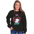 thumbnail image 4 of Betty Boop Rebel Girl Power Cartoon Women Crewneck Sweatshirt Brisco Brands S, 4 of 6