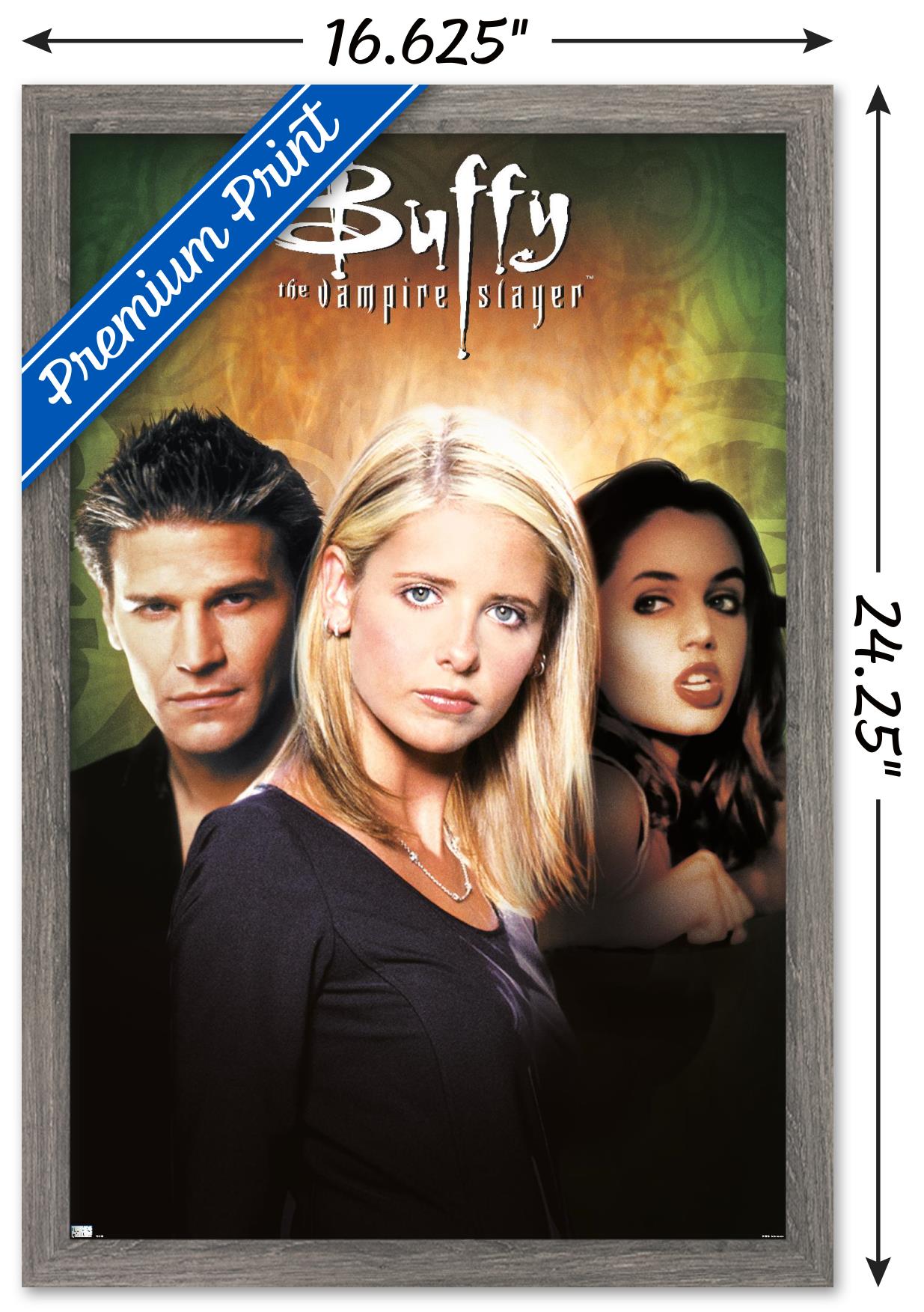 Buffy the Vampire Slayer - Season 3 One Sheet Wall Poster, 14.725" x 22.375", Framed