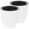thumbnail image 1 of SHISUYAN White Self Watering Flower Pots with Conductive Rope for Display Plastic Plant Container 2 Pieces, 1 of 8