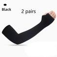 thumbnail image 3 of 2 pares de fundas de mano protectoras para brazo de conducción al aire libre de verano, color negro, 3 of 5