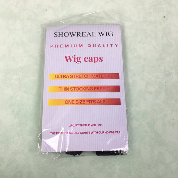 SHOWREAL WIG Black Wig Caps, Breathable Nylon Mesh Stretch Wig Liners for All Hair Types