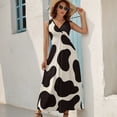 thumbnail image 5 of Cute Cow Pattern Design Sleeveless Dress Dresses Women Summer Evening Dresses Ladies Bohemia Long Dresses, 5 of 9