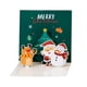 thumbnail image 2 of Tarjeta navideña de muñeco de nieve, tarjetas de felicitación navideñas alegres, diseños festivos de Santa Claus, muñeco de nieve, alce, celebraciones navideñas, lindas, 2 of 4