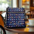 thumbnail image 3 of Tutolipy Light Carry PU Leather Crossbody Shoulder Purse for Travel Shopping, Adjustable Strap Durable Zipper Closure Women's Crossbody Bag, Cute Sharks, 3 of 7