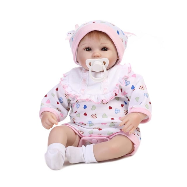 Reborn Baby Doll Girl Baby Silicone Body Eyes Open With Clothes 16inch 40cm Realista Regalos lindos Decdeal Muñeca