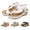 White, variant on Vintage Wheat Pattern Toe Loop Wedge Sandals, Elastic Ankle Strap Open‑Toe Platform Shoes for Shopping Travel Beach Summer Events Khaki 36