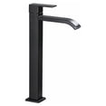 thumbnail image 2 of Grifo para lavabo de latón sin plomo, grifo de baño monomando con cartucho de cerámica antigoteo y caño en cascada para tocador de RV y espacios de baño modernos, 2 of 5