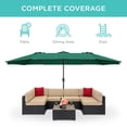 thumbnail image 3 of Best Choice Products 15x9ft Large Double-Sided Rectangular Outdoor Aluminum Twin Patio Market Umbrella w/ Crank - White, 3 of 7