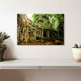 thumbnail image 2 of Elephant Stock Ta Prohm Temple Wall Art - Horizontal Canvas Wall Art - Living Room Wall Decor - Religion And Spirituality Canvas - Gray And Brown Decor - 12" x 8", 2 of 8