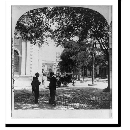 Historic Print, Caracas, Venezuela: A Beautiful Boulevard, showing Federal Palace and University, 18" x 24"