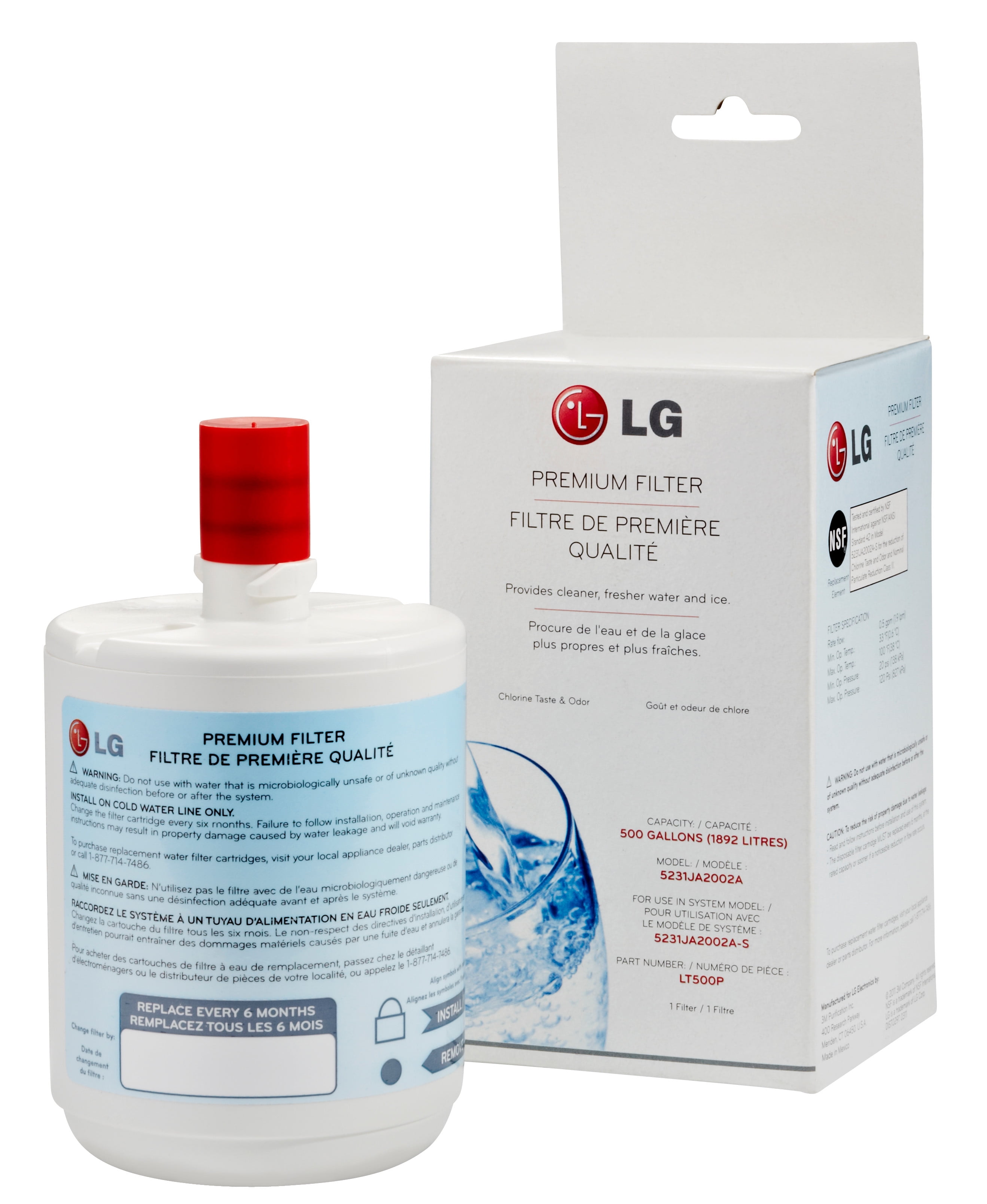 Details about   LG Refrigerator Water Filter LT500PC lot of 2 
