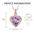thumbnail image 2 of Cremation Jewelry Angel Wing Heart Urn Necklace for Ashes for Women Memorial Human Pet Ashes Pendant, 2 of 7