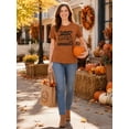 thumbnail image 6 of KimSoong Women Thanksgiving T-Shirt Turkey Graphic Shirt Let Me See That Casserole Letter Shirt Fall Thankful Funny Short Sleeve Tee Tops, 6 of 12