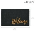 thumbnail image 2 of mDesign Welcome Doormat with Natural Fibers Decorative Script, Black/Natural, 2 of 6