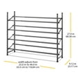 thumbnail image 4 of Whitmor 4-Tier Stackable & Adjustable Metal Shoe Rack, Space-Saving Closet Organizer, 16-Pair Capacity, Gunmetal Gray, 4 of 4