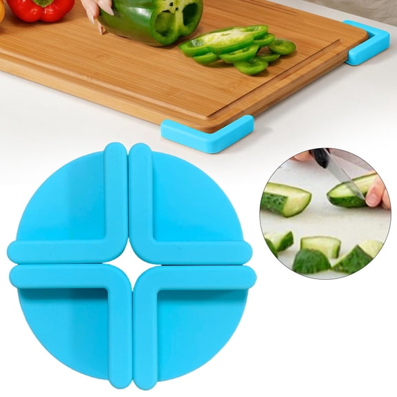 Silicone Cutting Board Feet - Non-Slip Corner Grips for Cutting Board Stability & Countertop Protection