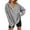 GRAY, variant on SWQZVT Womens Hoodies Button Up V Neck Long Sleeve Pullover for Women Side Slit Sweatshirts Casual Fall Hooded Tops L