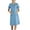 Light Blue, variant on Casual Summer Dresses for Women, Women's Solid Color With Pockets Button Splicing Lapel Caregiver Dress Nurse Dress Work Midi Dress(Green,M)