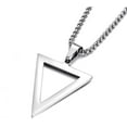thumbnail image 3 of Stainless Steel Geometric Pendant Inverted Triangle Necklace for Men, BFF Necklace for 2, 3 of 6