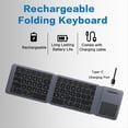 thumbnail image 3 of Teclado Táctil Inalámbrico Bluetooth Portátil, Teclado Inalámbrico Triple Plegable y Recargable para PC, Portátil y Tableta., 3 of 5