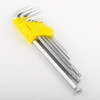 

9 Piece Metric Wobble Ball End Hex Key Allen Wrench Tool Set