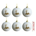 thumbnail image 4 of chaungfeng 6 Pcs Christmas Ball Ornaments, 2.36 Inch with Elk Snowflake Pattern Christmas Foam Plush Ball Ornaments, Hanging Decorations for Trees Fireplace Holiday Party Decor, 4 of 9
