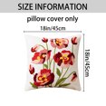 thumbnail image 6 of Unique Bargains Set of 2 Floral Embroidered Throw Pillow Covers Flower-4 18" x 18", 6 of 6