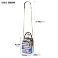 thumbnail image 2 of FORMRS Crossbody Bag for Women Quilted Travel Shoulder Cell Phone Purse with Chain Strap Handbag, Blue Hand Drawn Sailboats, 2 of 7
