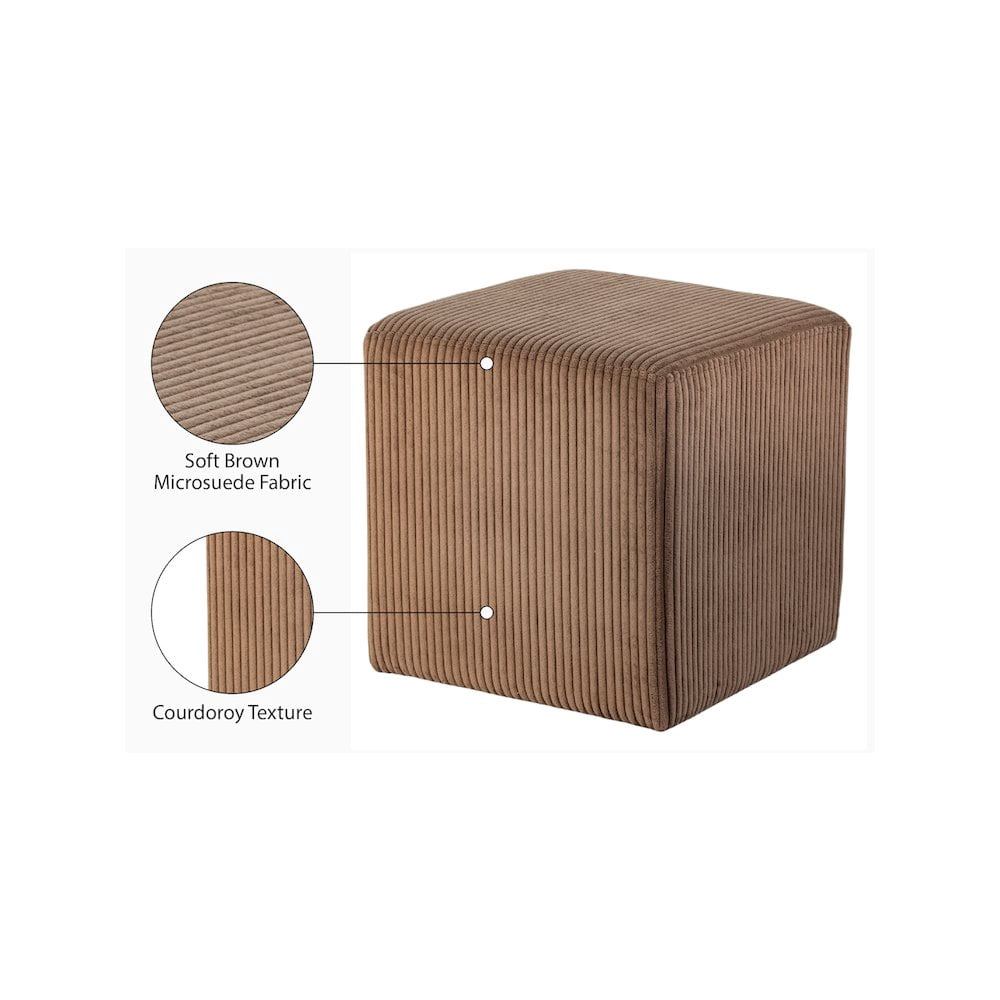 Meridian Furniture Roy Brown Ottoman/Stool