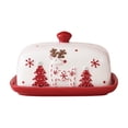 thumbnail image 1 of PEONAVET Tableware Suture Santa Claus Ceramic Decoration Sum Dessert Dish Western Food Decoration, 1 of 2