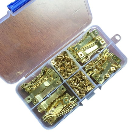 

RABBITH 100pcs Single Sided Sawtooth Hanging Picture Photo Frame Hangers Hooks With 200p