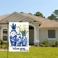 thumbnail image 2 of Amhnf Blue And White Porcelain Vases With Spring Flowers Welcome Spring Garden Flag For Home Outdoor Garden Yard Decor 12x18 inch, 2 of 5
