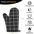 thumbnail image 4 of Thick Microwave Mittens Cotton Oven Mitt Heat-Resistant Pot Holders Flexible Oven Gloves, 4 of 8