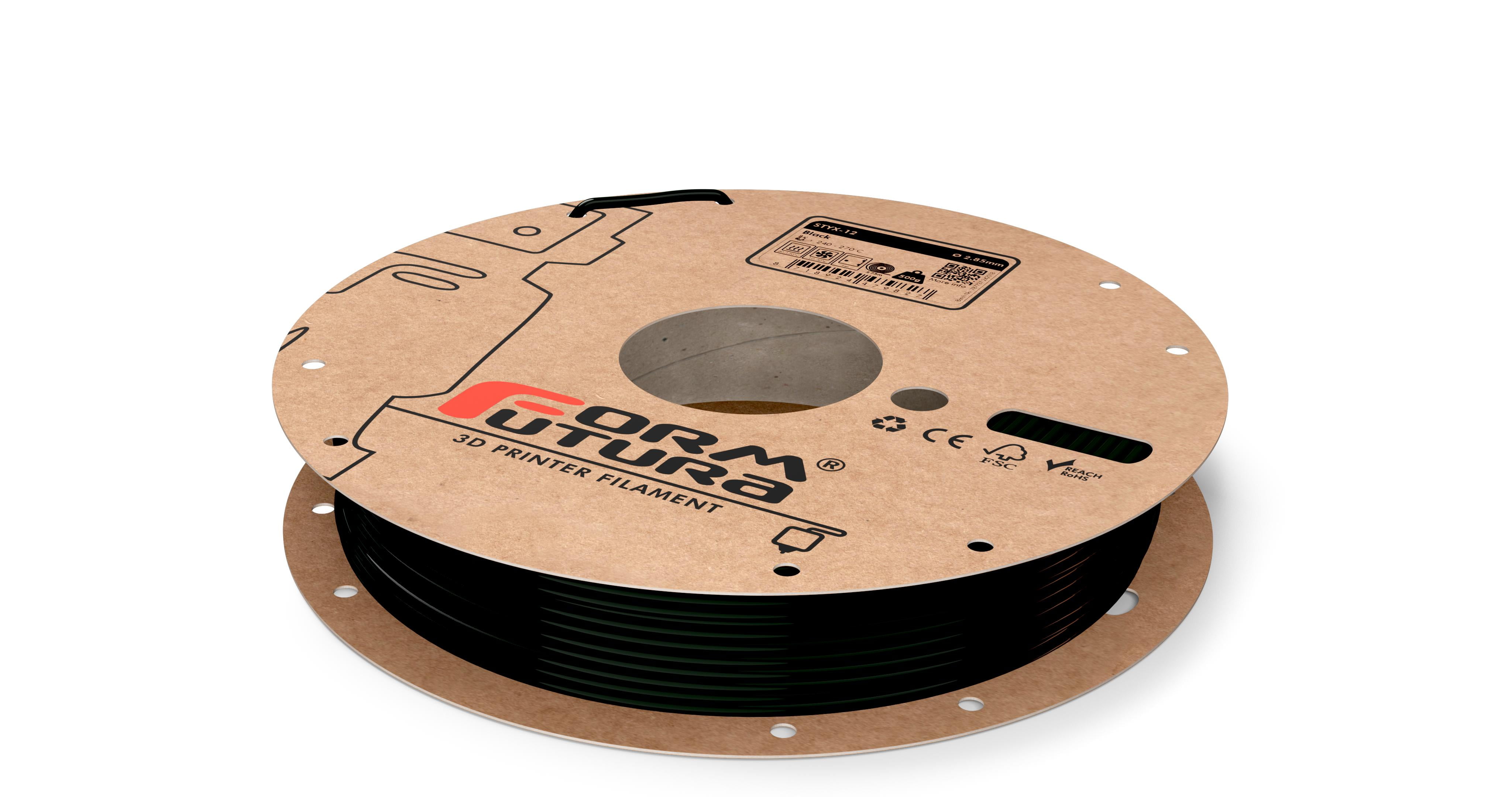 PA Nylon Filament STYX12 1.75mm 500 gram Black 3D Printer Filament