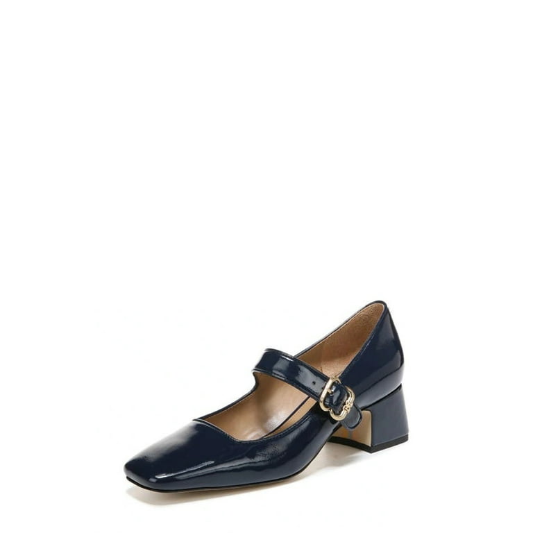 Sam Edelman Thea Royal Navy Mary Jane Block Heel Almond Toe Slip On Dress Pumps Royal Navy 12