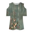 thumbnail image 5 of My Orders Lightweight Tops & Blouses Womens Blouses Casual Short Sleeve Summer Clothes for Women 2025 Vacation Cruise Women Casual Tops Trendy Generic Womens Tops Hide Belly, 5 of 5