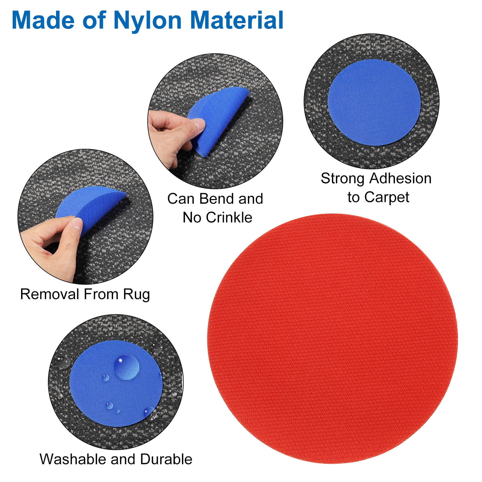 Unique Bargains Carpet Spot Markers for Classroom Carpet Teacher Supplies Red