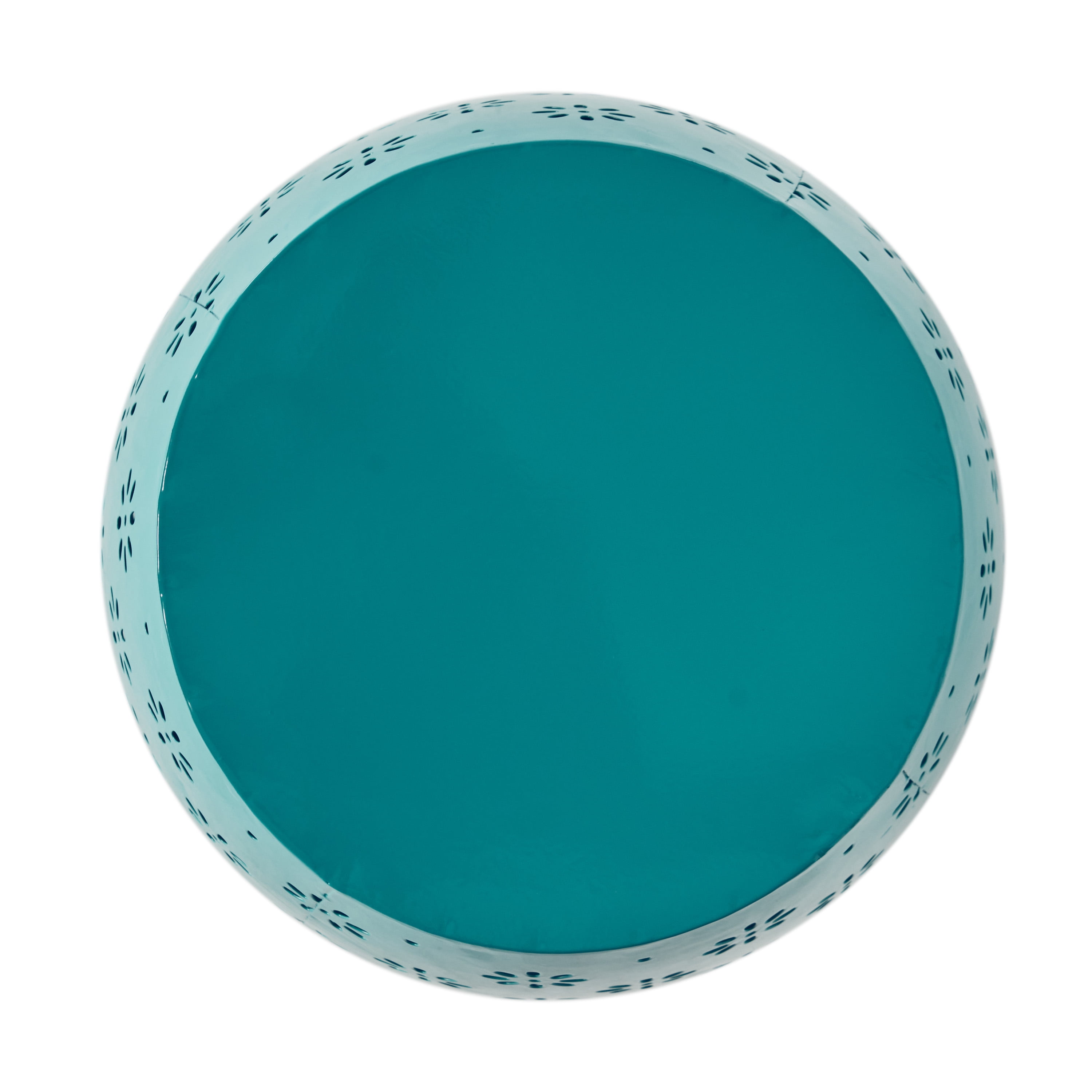 Ariella Outdoor 15" Iron Side Table, Teal
