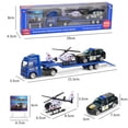 thumbnail image 7 of Kids Toys Car for Boys,Police Trucks Toy Playset, Kids Police Cars Toys Included Flatbed Trailer,Helicopter & SUV, Gift for Ages 3+ Toddlers, 7 of 7