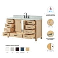 thumbnail image 3 of Ariel Cambridge 61 Inch Single Rectangle Sink Bathroom Vanity With Italian Carrara Marble Countertop 1.5 Inch Edge In Oak, 3 of 10