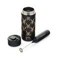 thumbnail image 5 of Thyme & Table 22 fl oz Stainless Steel Coffee Tumbler with Frother, Black Bow, 5 of 7