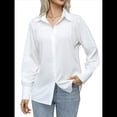 thumbnail image 1 of Blusa Elegante de Larga para Mujer, Estilo Informal, con Cuello Abotonado y Plisada Al Frente. M, 1 of 10