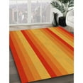 thumbnail image 2 of Ahgly Company Indoor Square Patterned Neon Red Area Rugs, 7' Square, 2 of 6