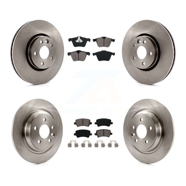 Transit Auto Front Rear Disc Brake Rotors and Semi-Metallic Pads Kit for Car Volvo S60 V60 Cross Country V70 K8S-101396