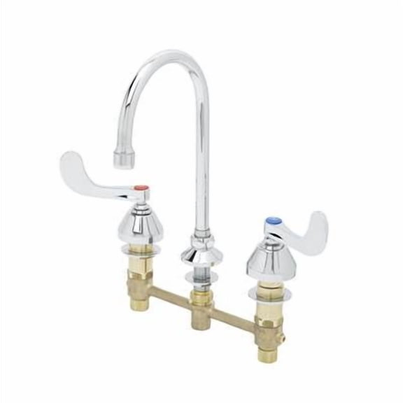 T And S Brass B-2867-04 Deck Mounted Medical Faucet - Chrome